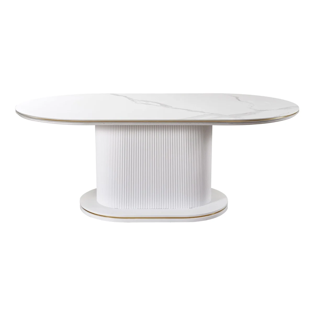 AQUA Keramiek Eettafel wit marmer