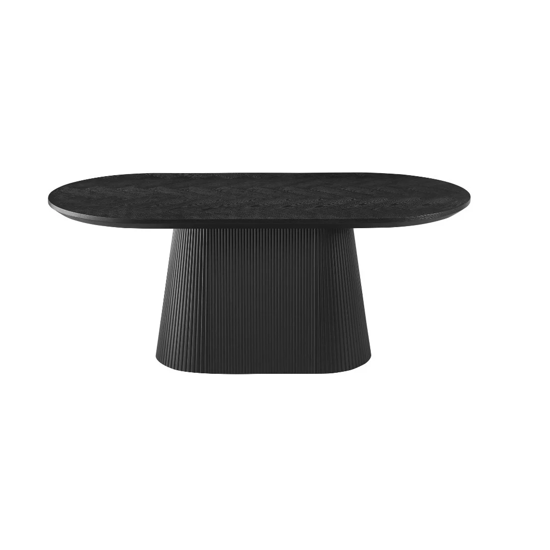 Fineer Eettafel Plain zwart