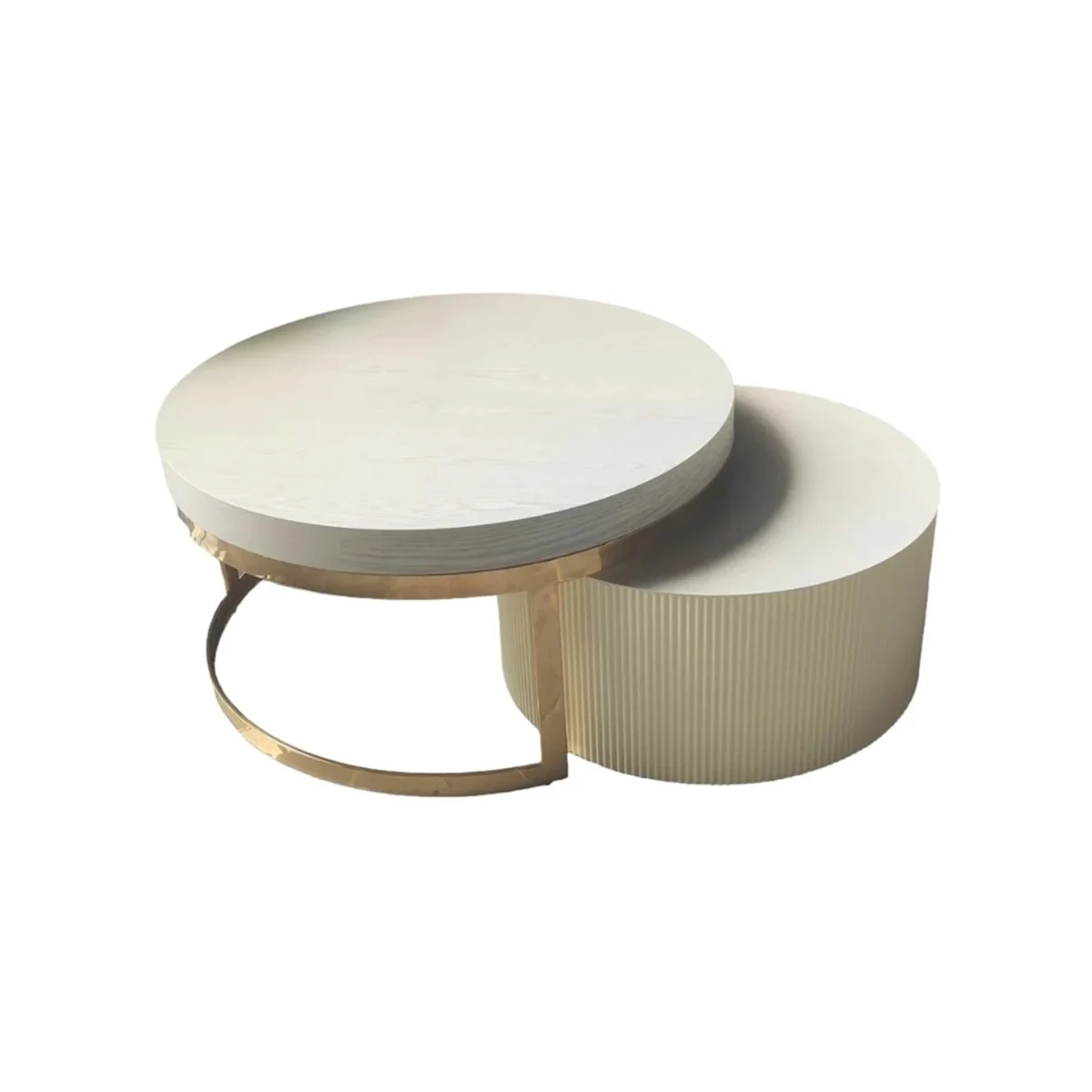 Salontafel Doblo set  cream/goud