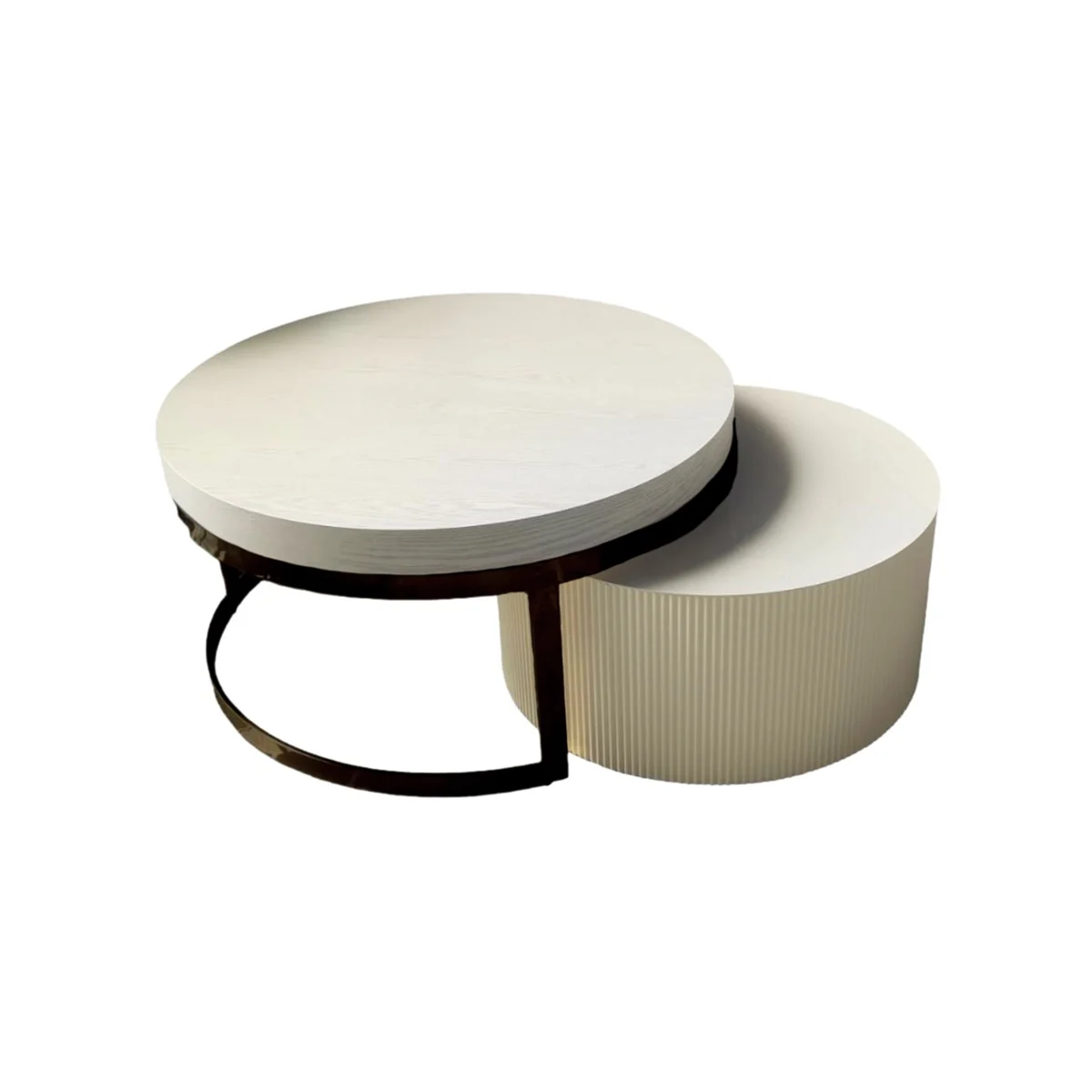 Salontafel Doblo set  cream/zwart
