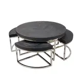 Salontafel Daisy 5 delig - Bonito  zilver