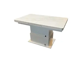 Keramische uitschuifbare eettafel en salontafel in één