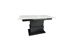 Keramische uitschuifbare eettafel en salontafel in één