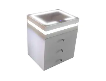 Spiegel nachtkastjes met steentje, verlichting  en  oplaadfunctie