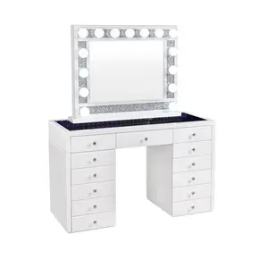 Spiegelkaptafel met diamant en laden