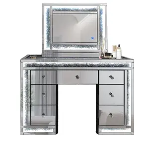 Spiegelkaptafel met diamant en laden