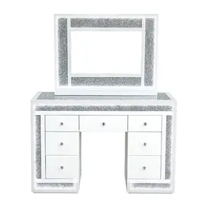 Spiegelkaptafel met diamant en laden