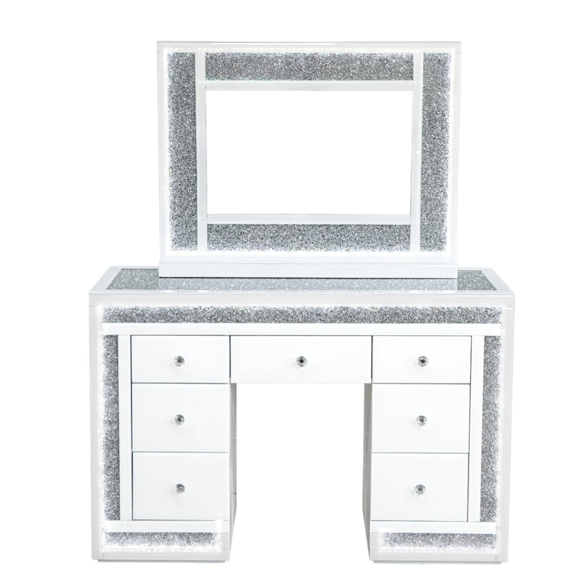 Spiegelkaptafel met diamant en laden