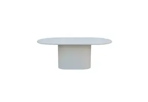 Japandi stijl organische eettafel wit