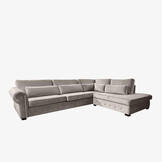 Klassiek bankstel met lounge en knopen Taupe