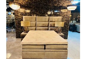 Venus XL Croco Boxspring Taupe