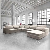 Velvet bankstel Taupe