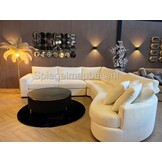 Nirvana gebogen teddy bankstel wit