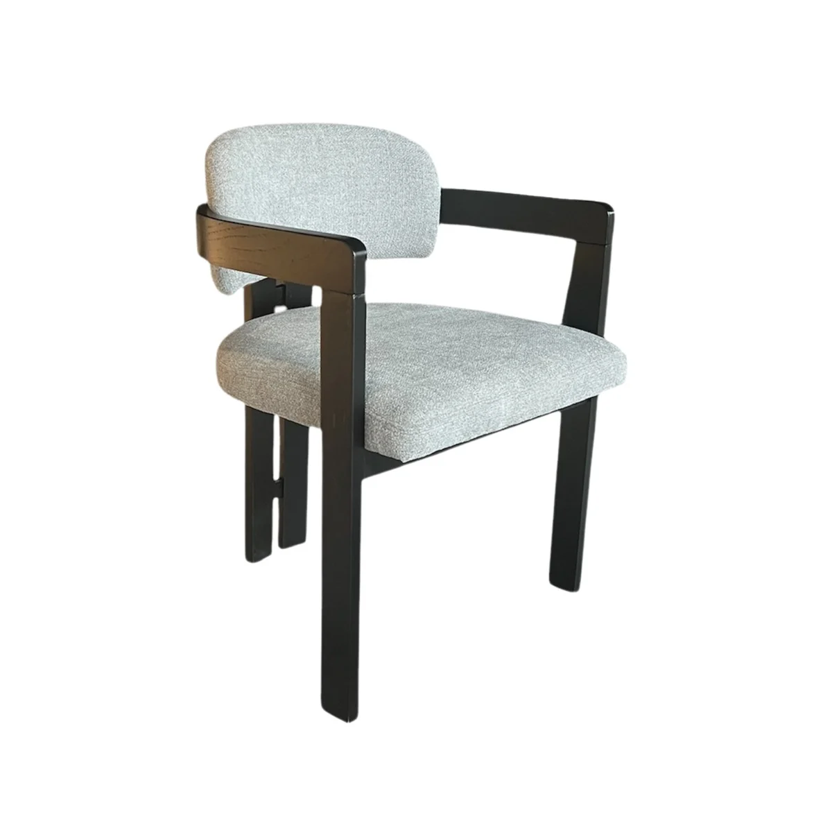 Japandi stijl eetkamerstoel  - Grijs/Zwart