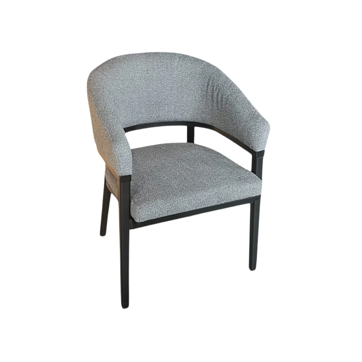 Japandi stijl eetkamerstoel  - Grijs/Zwart