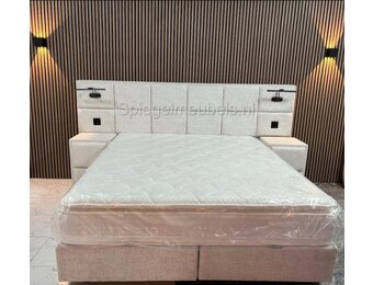 Teddy Boxspring  Wit Beige