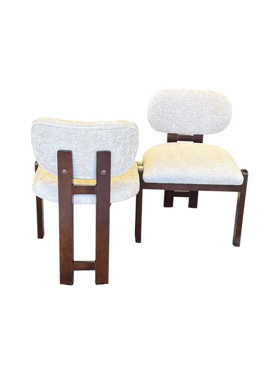 Japandi stijl eetkamerstoel  -Bruin /Taupe