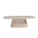 Japandi stijl organische eettafel en salontafel