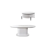 Aqua keramiek eettafel en salontafel