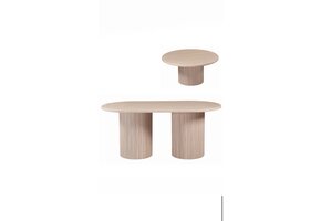 Flintstone Travertine organische eettafel en salontafel