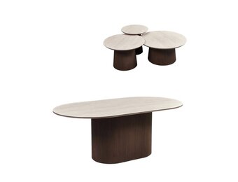 Aqua Keramische  eettafel en salontafel