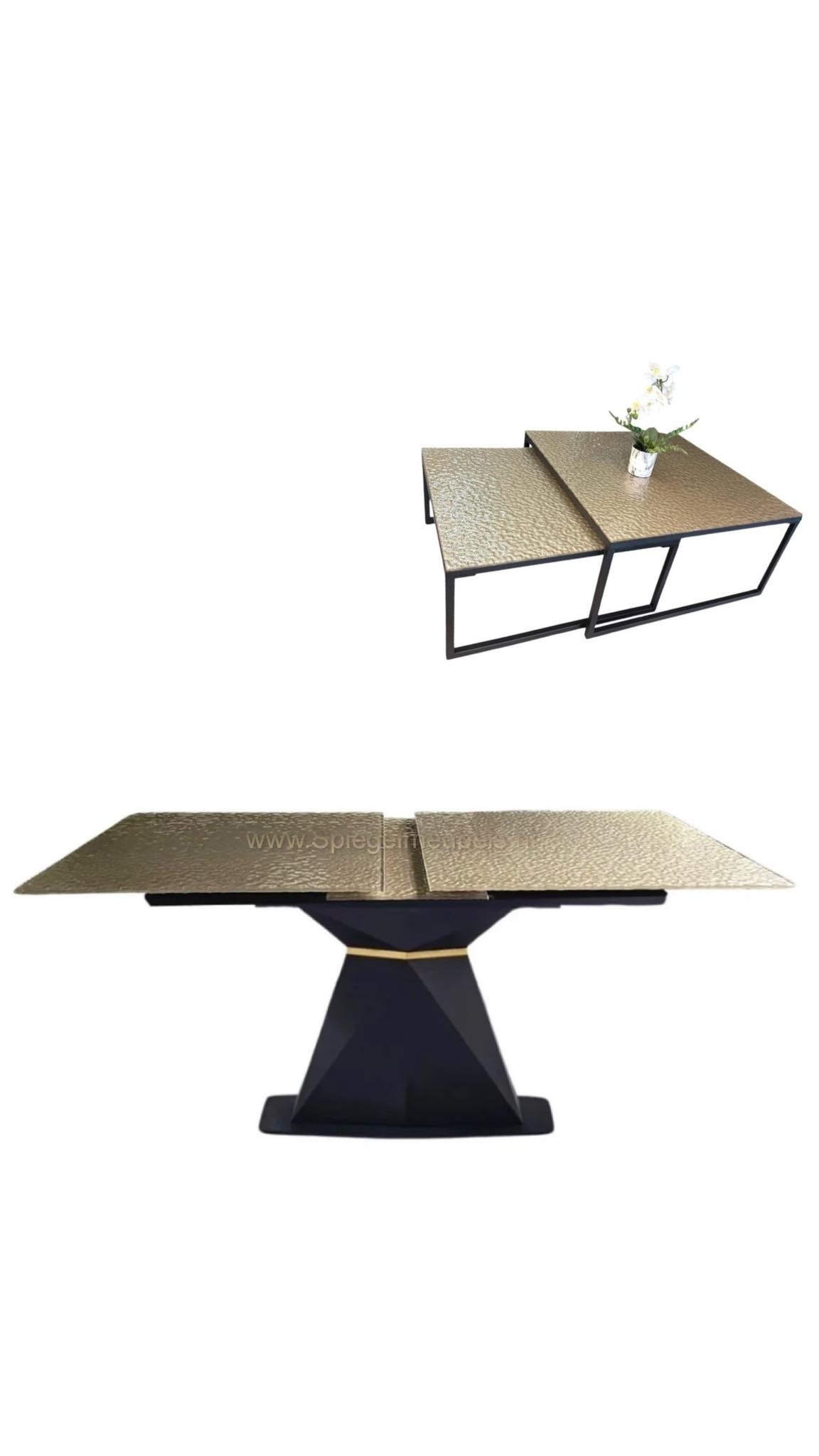 Keramische uitschuifbare Eettafel  en salontafel