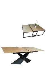 Keramische uitschuifbare Eettafel  en salontafel