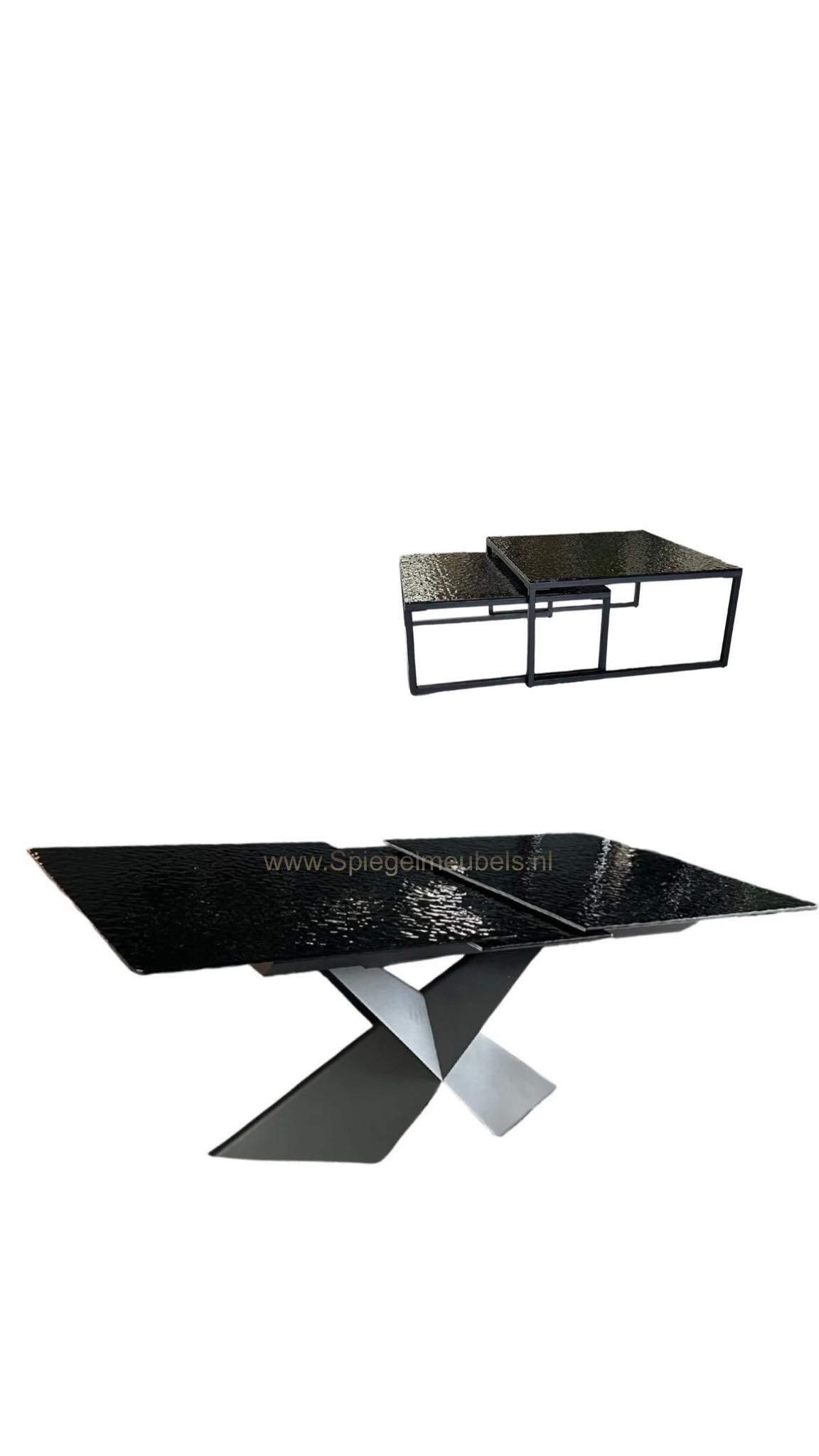 Keramische uitschuifbare Eettafel  en salontafel