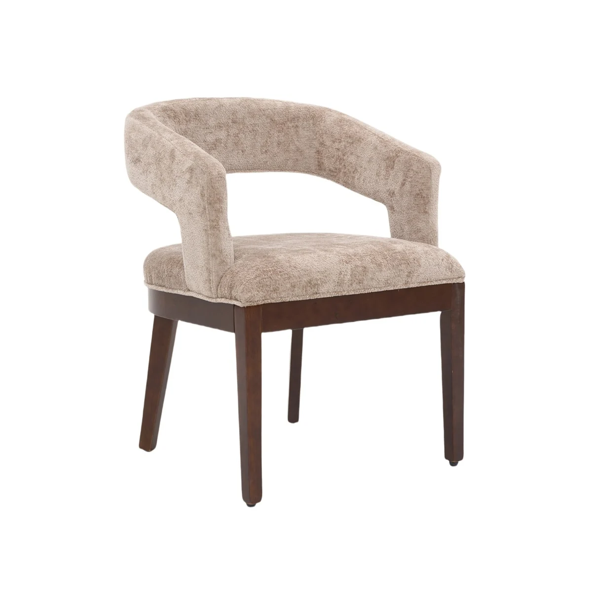 Japandi stijl eetkamerstoel  bruin