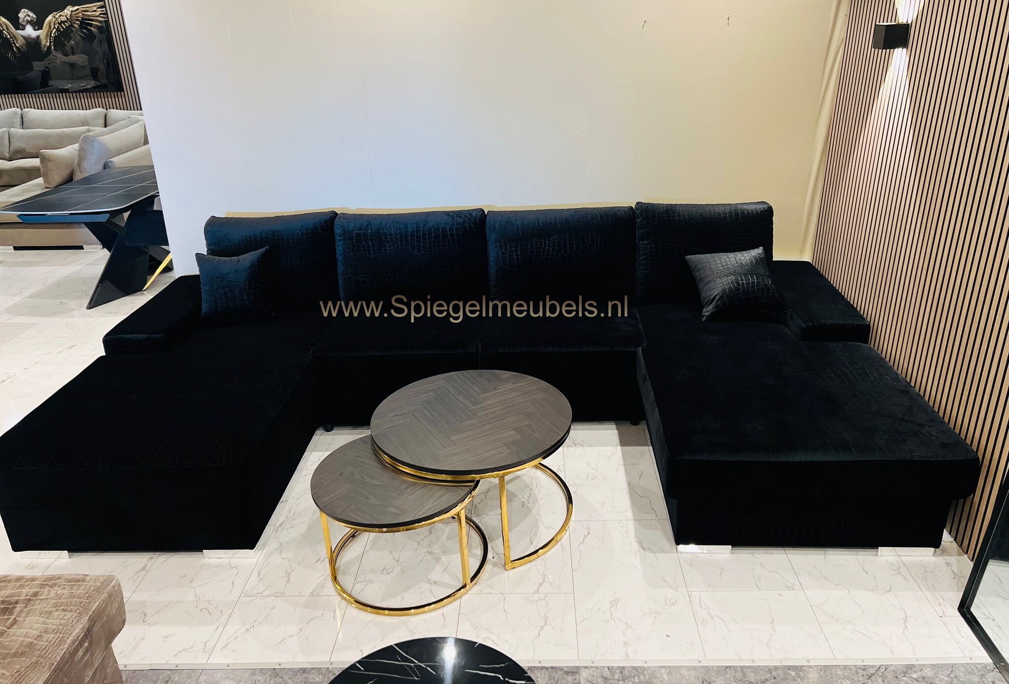 Yola  croco u-bankstel zwart