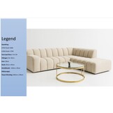 Hoekbank Lengend wit Japandi stijl