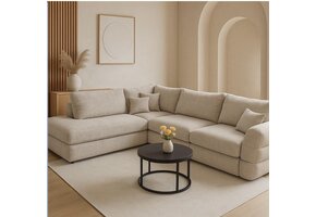 Hoekbank Tobi grijs taupe