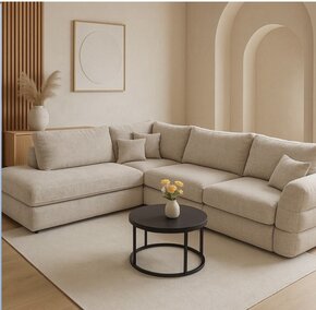 Hoekbank Tobi grijs taupe