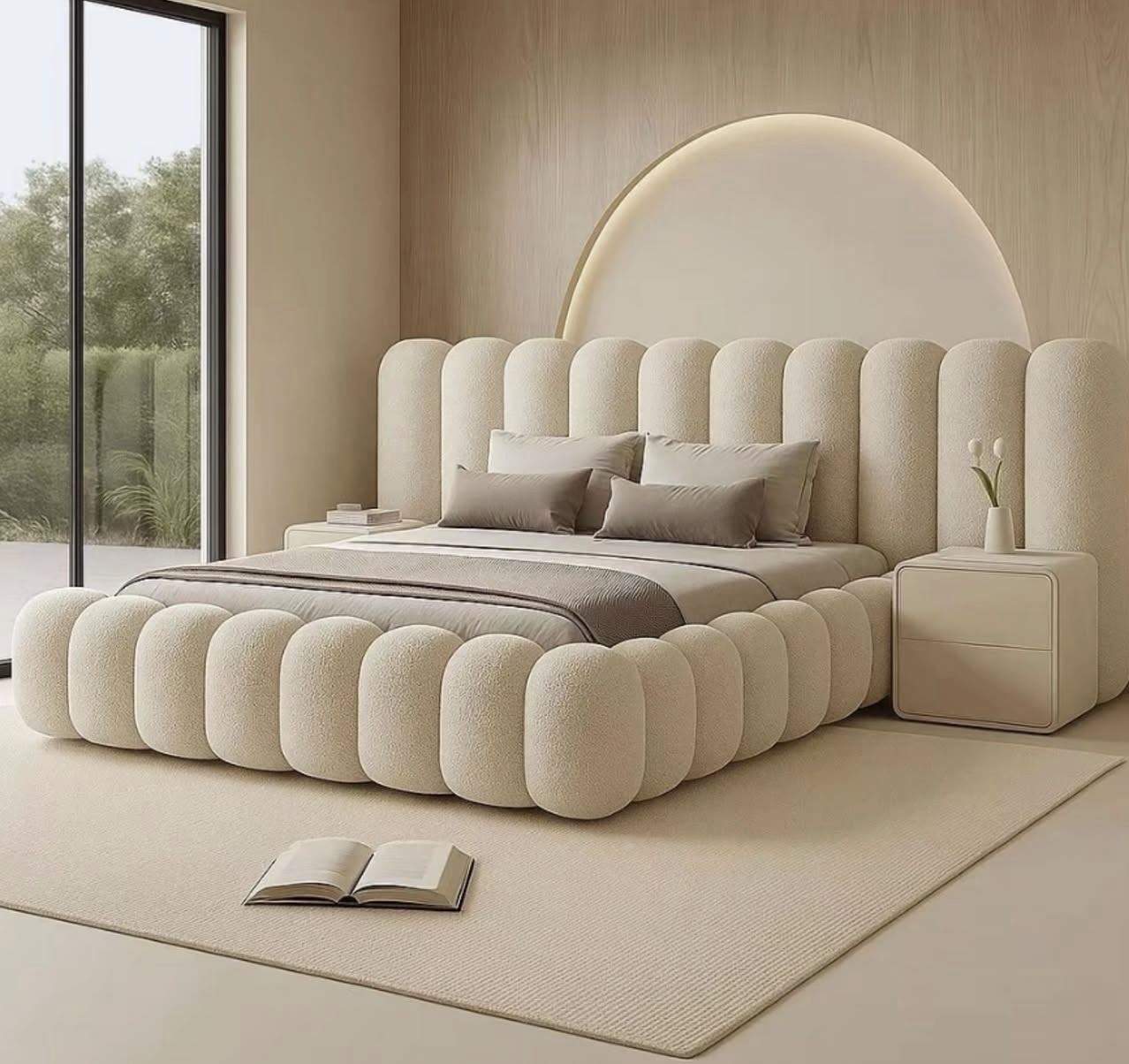 Cloudy tweepersoonsbed japandi stijl