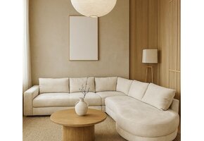 Mystic hoekbank teddy  wit