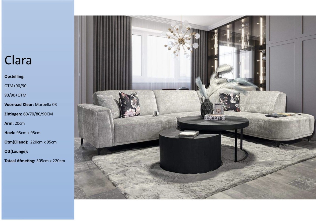 Clara hoekbank met lounge