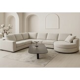 U-bank Line met ronde lounge licht beige