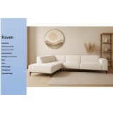 Hoekbank Raven met hoge poten beige