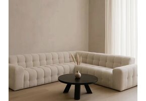 Hoekbank Cloud  Teddy wit