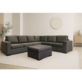 Mila Hoekbank met poef