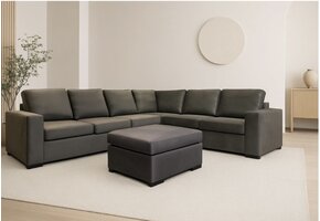 Mila Hoekbank  met poef