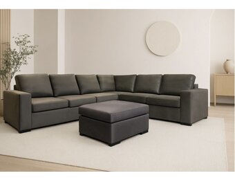 Mila Hoekbank  met poef