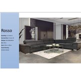 Hoekbank Rosso  verstelbare hoofdsteunen antraciet