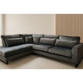 Hoekbank bolivia met hoge poten en extra kussen antraciet