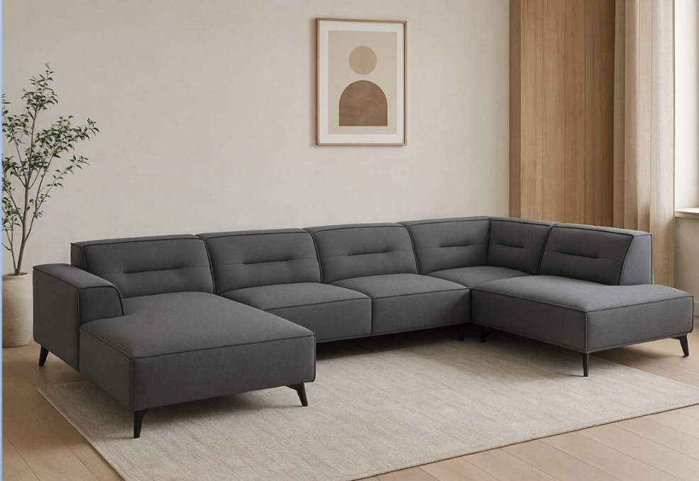 U-Bank Malaga met hoge poten antraciet