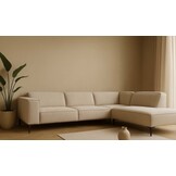 Anna hoekbank met lounge taupe