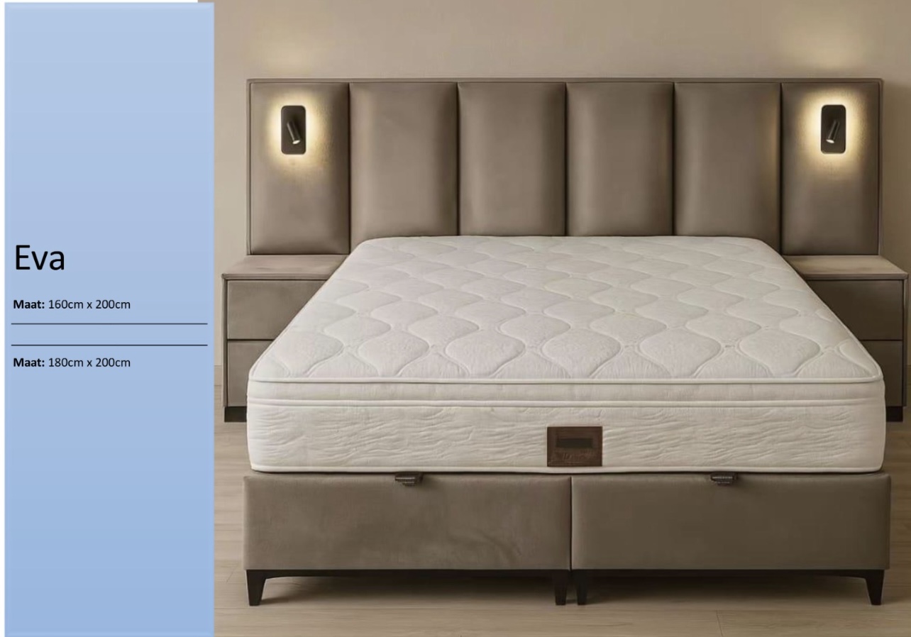 Eva Velvet tweepersoonsbed met verlichting