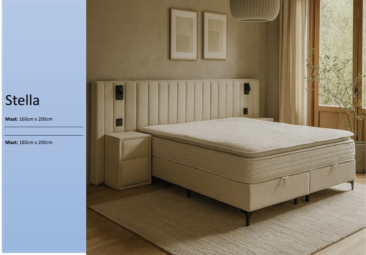 Stella tweepersoonsbed met verlichting
