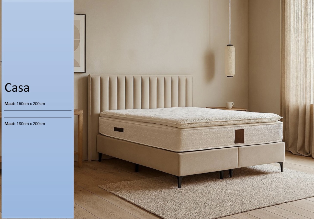 Casa tweepersoonsbed met matras en topper
