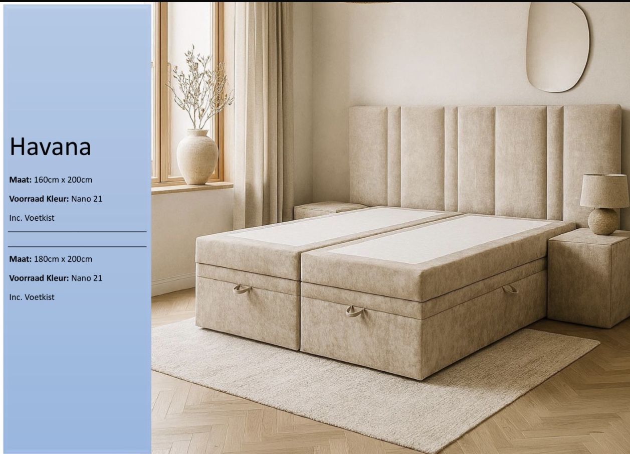 Havana boxspring met opbergruimte